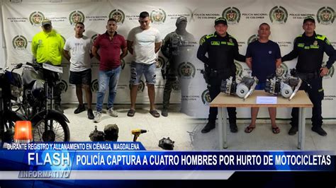 Polic A Captura A Cuatro Hombres Por Hurto De Motocicletas Youtube