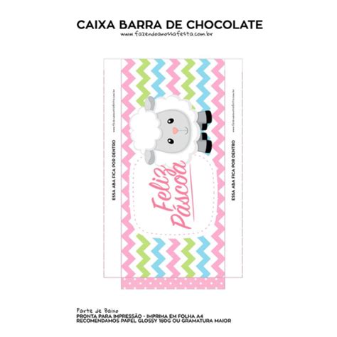 Caixa Barra De Chocolate Para Pascoa Verso Totalmente Gr Tis Pronto