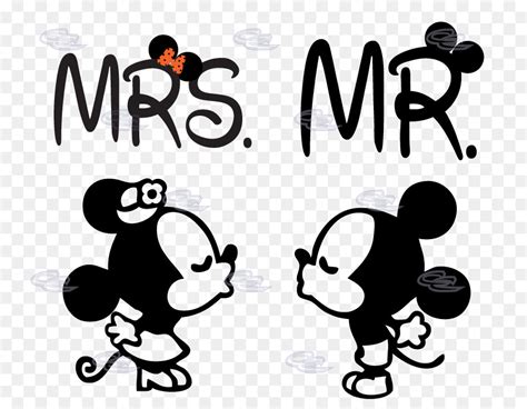 Mickey And Minnie Kissing Silhouette