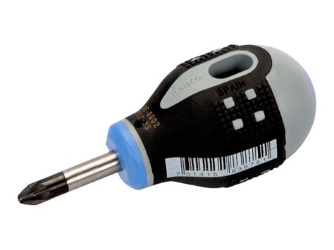 BAHCO BE 8802 ERGO Pozidriv Screwdriver With Stubby Rubber Grip PZ2