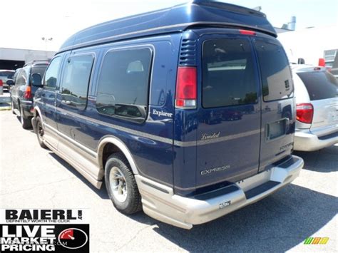 2000 Indigo Blue Metallic Chevrolet Express G1500 Passenger Conversion Van 50186243 Photo 3