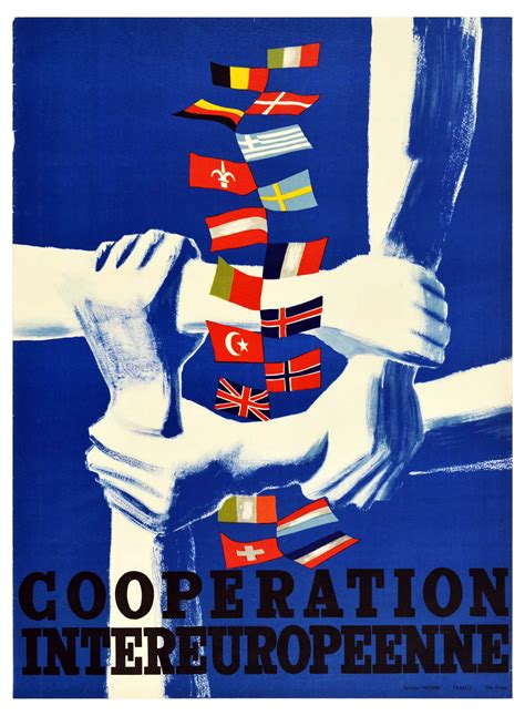 Sold Price Propaganda Poster ERP Marshall Plan European Cooperation