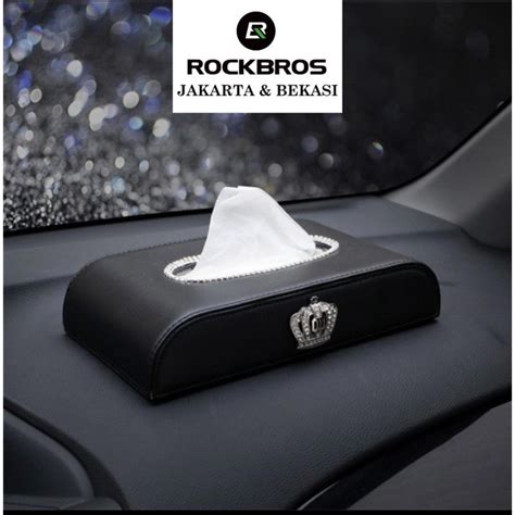 Jual Tissue Car Kotak Tisu Mobil Leather Kulit Dashboard Mahkota Crown