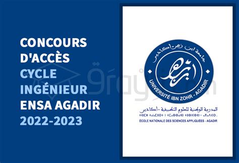 Concours D Acc S Au Cycle D Ing Nieur De L Ensa Agadir