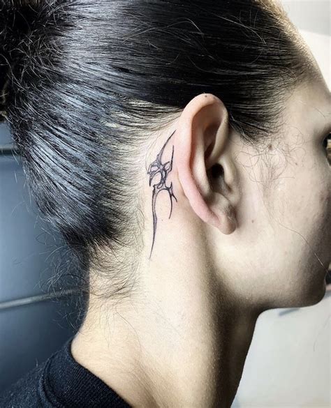 Pin On Tattoos Neck Tattoos Women Side Neck Tattoo Behind Ear Tattoos