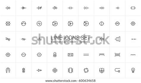 Electronic Electrics Symbols Minimalism Vector Signs Stock Vector Royalty Free 600634658