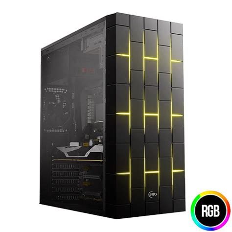 Gabinete Gamer Mid Tower 2 Fans Rgb Vela M3 Preto Kwg Bluinfo Informática