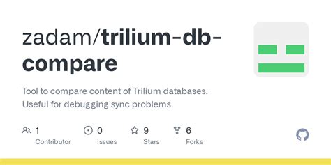 Github Zadamtrilium Db Compare Tool To Compare Content Of Trilium