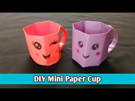 DIY MINI PAPER CUP HOW TO MAKE PAPER CUP ORIGAMI PAPER CUP YouTube