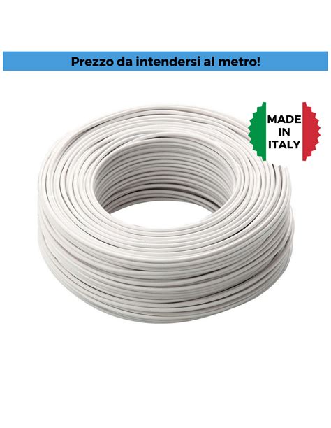 Cavo Unipolare Fs Mm Bianco V Made In Italy Flessibile