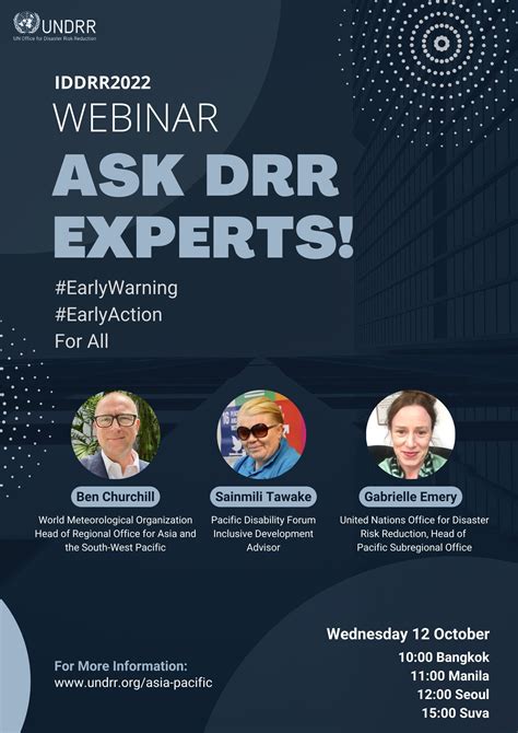 Ask DRR Experts! Early Warning and Early Action for All | IDDRR