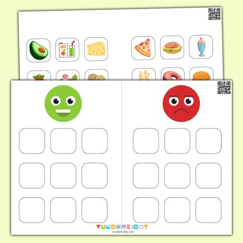 Healthy And Unhealthy Food Worksheets For Preers - Infoupdate.org