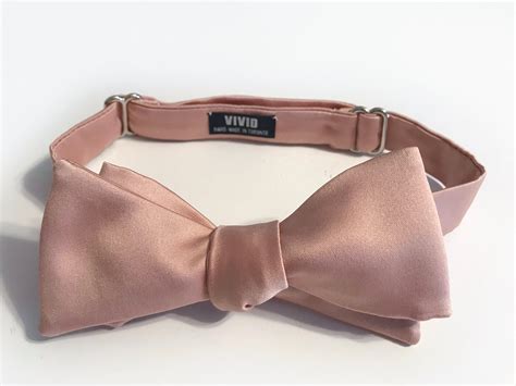 Rose Gold Bow Tie Italian Satin Rose Gold Wedding Ties Etsy