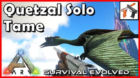 Ark How To Solo Tame A Quetzal Quetzal Taming Tutorial Youtube