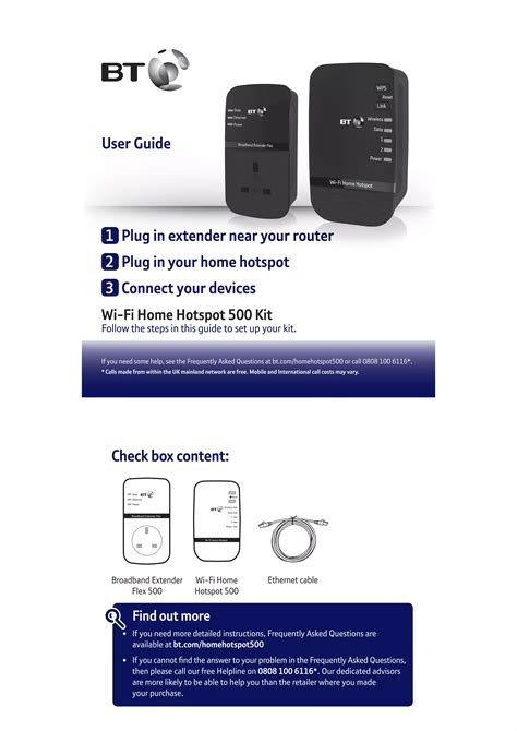 Bt Broadband Wi Fi Home Hotspot 500 Kit Pdf Free Download