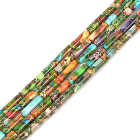 Amazon Mm Multi Color Sea Sediment Jasper Column Tube Cylinder