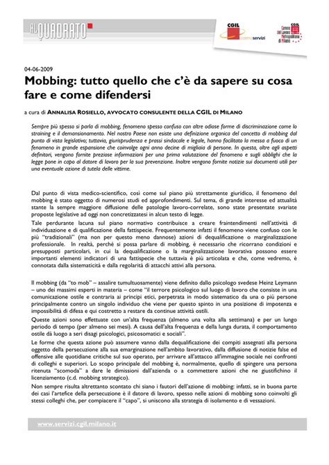 Pdf Mobbing Tutto Quello Che C Da Sapere Su Cosa Fare E Come