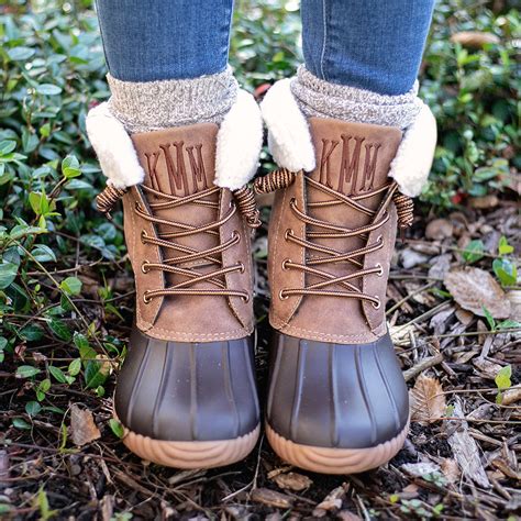 Customize Monogrammed Duck Boots For Women Marleylilly