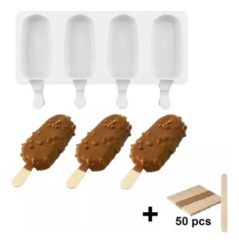 Molde Paletas De Helados Tipo Magnum De Silicona Paletas Mercadolibre