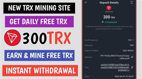 💸💰 New Trx Mining Website Earn Free Trx Tron Mining Earn And Mine