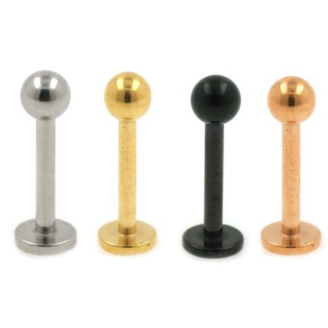 10 Pcs Pack Steel Piercing Labret With Ball