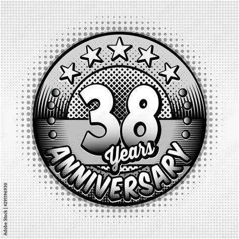 38th Anniversary Logo Thirty Eight Years Celebrating Anniversary Logo