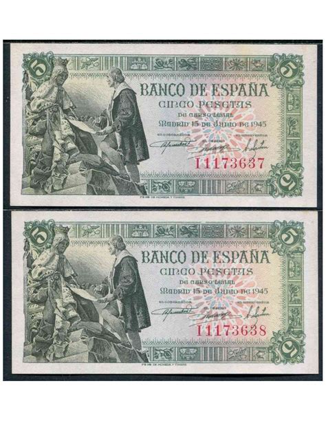 España 1945 Billetes Estado Español Nº 00461 PA SC UNC 5