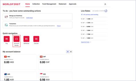 How To View Your Account Details WorldFirst SG