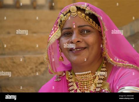 India Woman Jaisalmer Rajasthan India Rajput Stock Photo Alamy