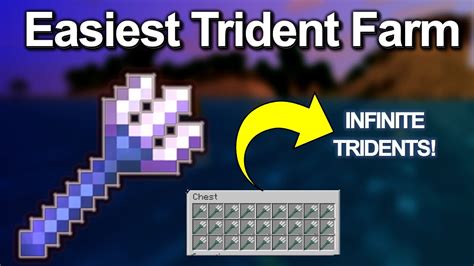 Easiest Minecraft Trident Farm Get Unlimited Trident Drowned