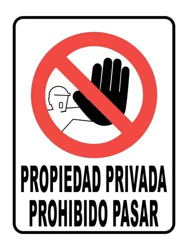 Cartel Propiedad Privada Prohibido Pasar X Alto Impacto