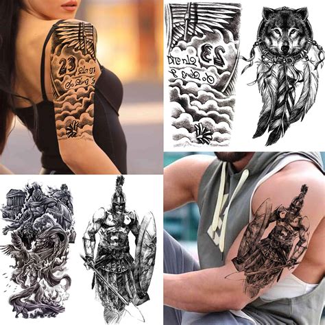 Buy FANRUI 24 Sheets Cool Super Large Full Arm Temporary Tattoo Sleeve