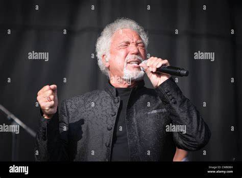 Sir Tom Jones Performing Live On Stage At V Festival In Hylands Park