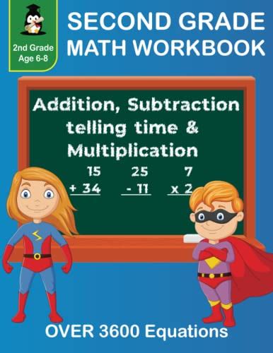 Second Grade Math Workbook Addition Subtraction Telling Time And Multiplication Introduction