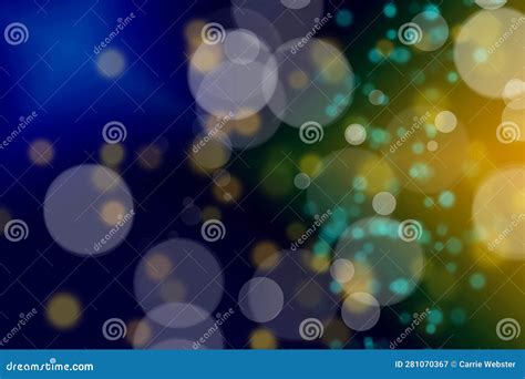 Bokeh Blue And Golden Light Orbs At Midnight Stock Illustration Illustration Of Soft Night