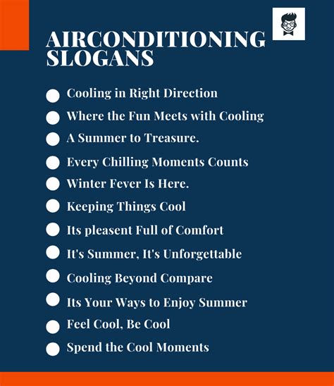 989 Air Conditioning Slogans And Taglines Generator Guide Brandboy