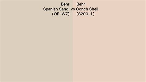 Behr Spanish Sand Vs Conch Shell Side By Side Comparison