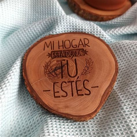 Posavasos Personalizados De Madera Grabados Originales