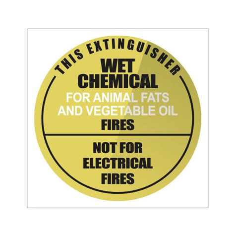 Wet Chemical Id Sign Fire Protection Online