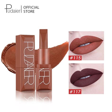 Pudaier Matte Long Lasting Moisturizer Nude Lipstick Colors Shopee