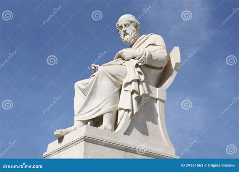 Statue Of Philosopher Plato In Athens Greece Stock Image Image Of