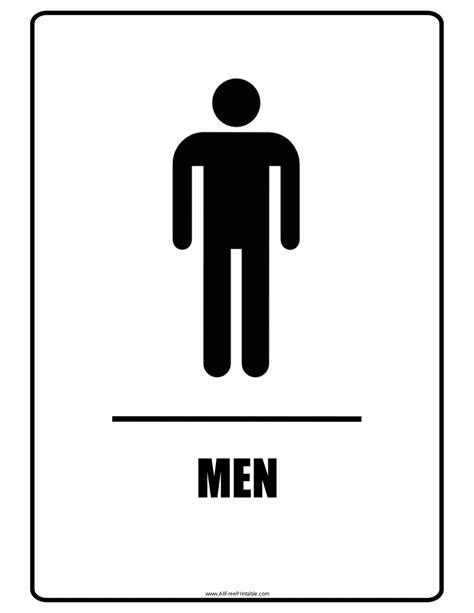 Bathroom Signs Poster Template