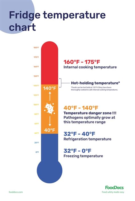 Fridge Temperature Chart | Download Free Poster