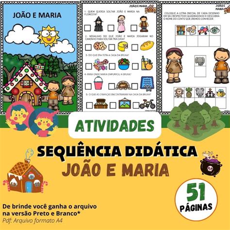 Atividades Sequências Didáticas joão e Maria Elo7