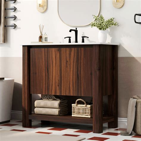 Rosecliff Heights Bathroom Vanity With Rectangle Ceramic Sink, Bathroom