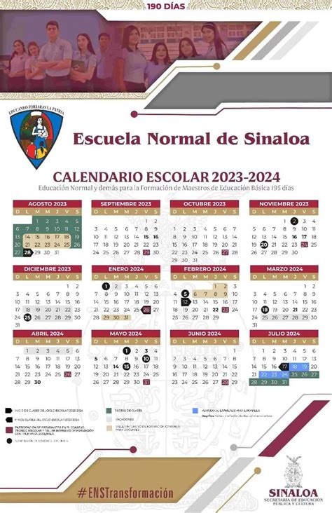 Calendario 2023 2024 Escolar Sep Sinaloa Image To U