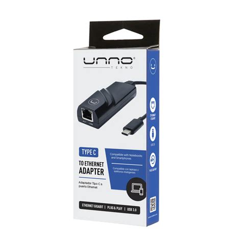 Unno Tekno Type C To Lan Adapter Ad3002bk Promotech