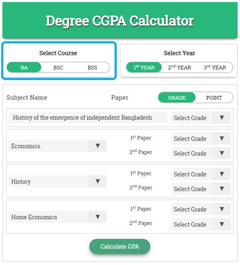 Degree Cgpa Calculator