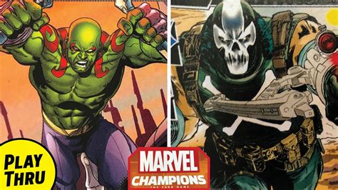 First Play DRAX Vs CROSSBONES Marvel Champions Solo Playthrough