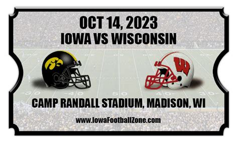 Iowa Hawkeyes vs Wisconsin Badgers Football Tickets | 10/14/23